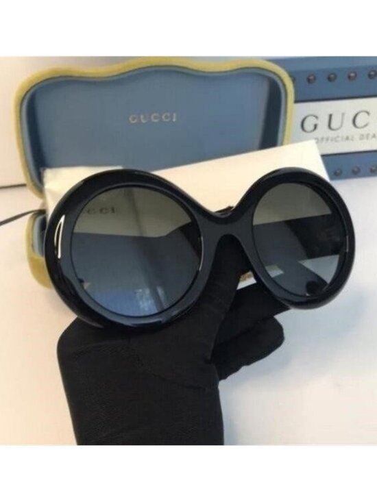 Authentic New Gucci Black GG0101S Round Gradient Sunglasses main image 9